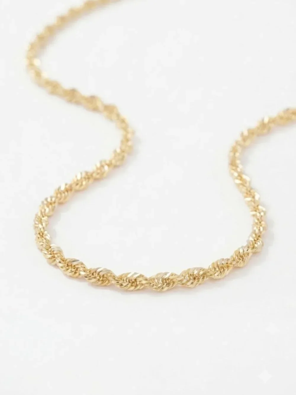 18K Gold Necklace for Women, Wavy Chain Necklace, Elegant Minimalist Jewe